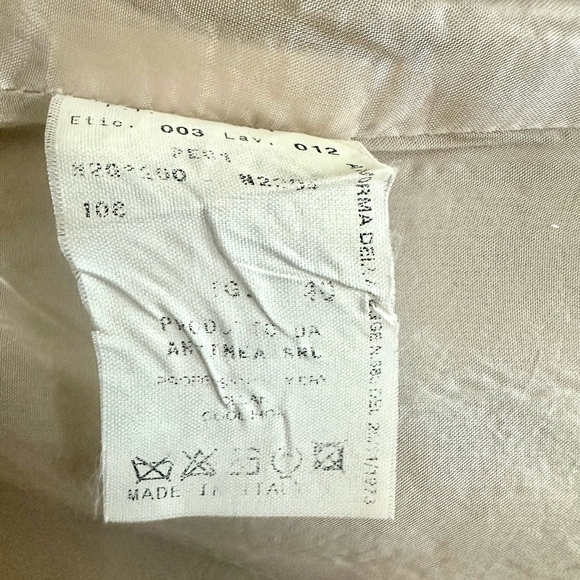 Women Blazer EMPORIO ARMANI Beige Single Button Front Long Sleeve Blazer Jacket - Picture 8 of 8